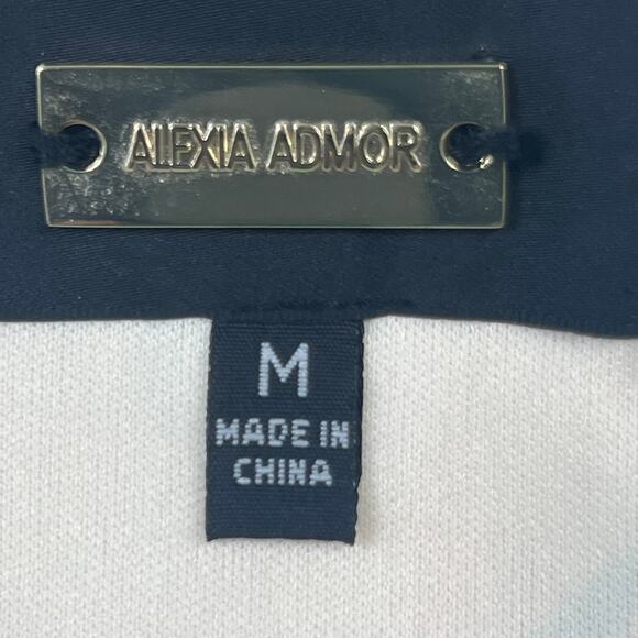 Alexia Admor Size M Lana Midi Dess Leaf Print Front Leg Slit V-back Flowy - Picture 9 of 12